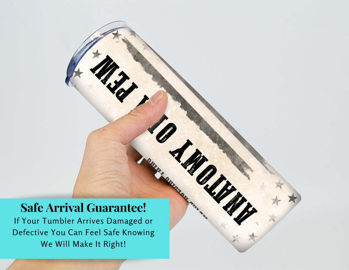 Anatomy Of A Pew 20oz Tumbler | Custom Gun Enthusiast Gift | Hunting Tumbler | Personalized Shooter Mug | Firearm Lover's Drinkware.