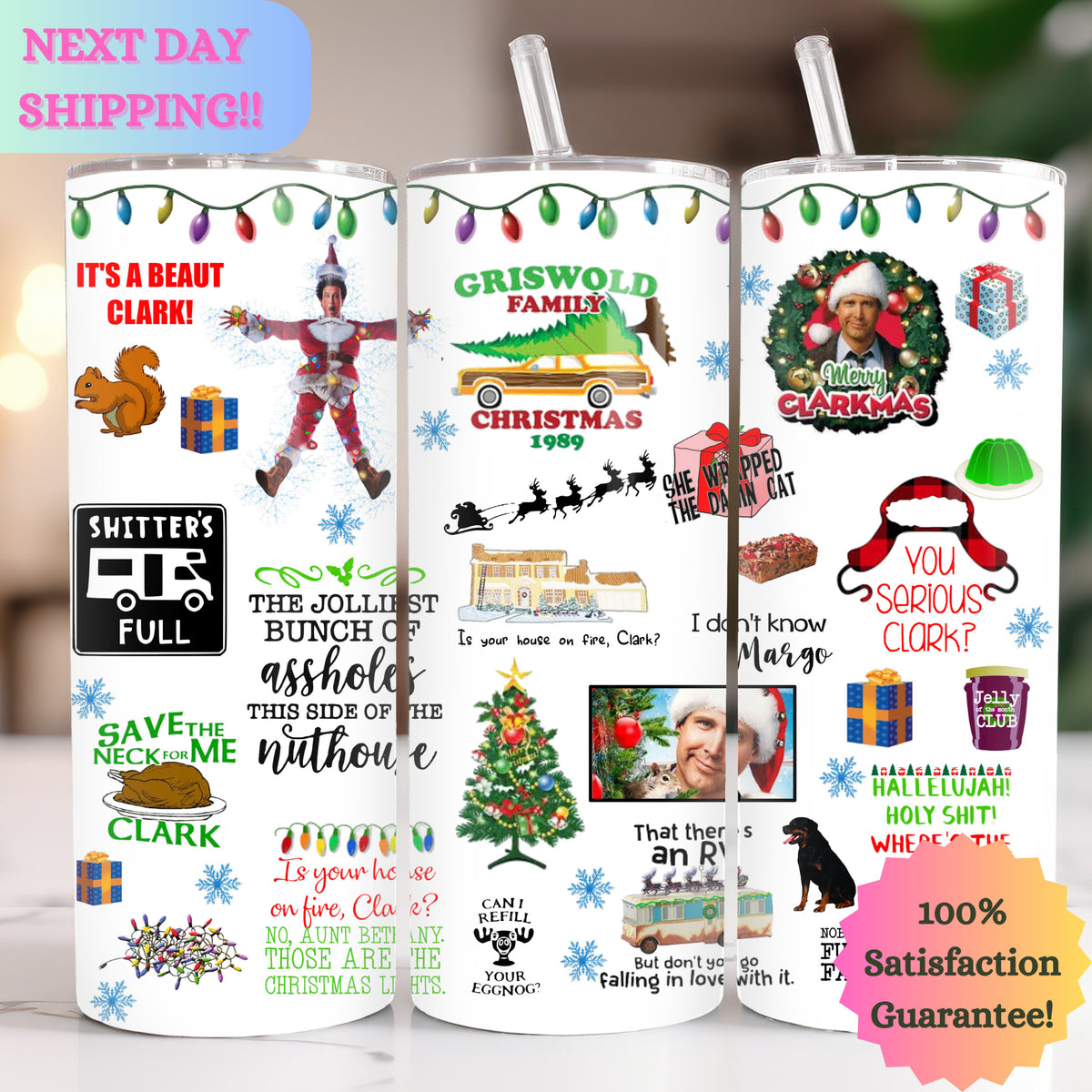 Christmas Vacation Tumbler, Griswold Tumbler, Christmas Tumbler, Griswold Cup, Lampoons Christmas Vacation, 20oz Tumbler Clark Griswold