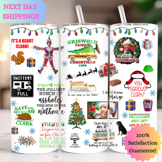 Christmas Vacation Tumbler, Griswold Tumbler, Christmas Tumbler, Griswold Cup, Lampoons Christmas Vacation, 20oz Tumbler Clark Griswold