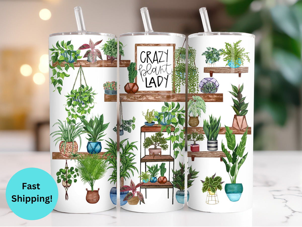 Crazy Plant Lady Tumbler, Horticulture Cup, Crazy Plant Lady Cup, Plant lady Tumbler, Tumbler With Plants, Plant Gift