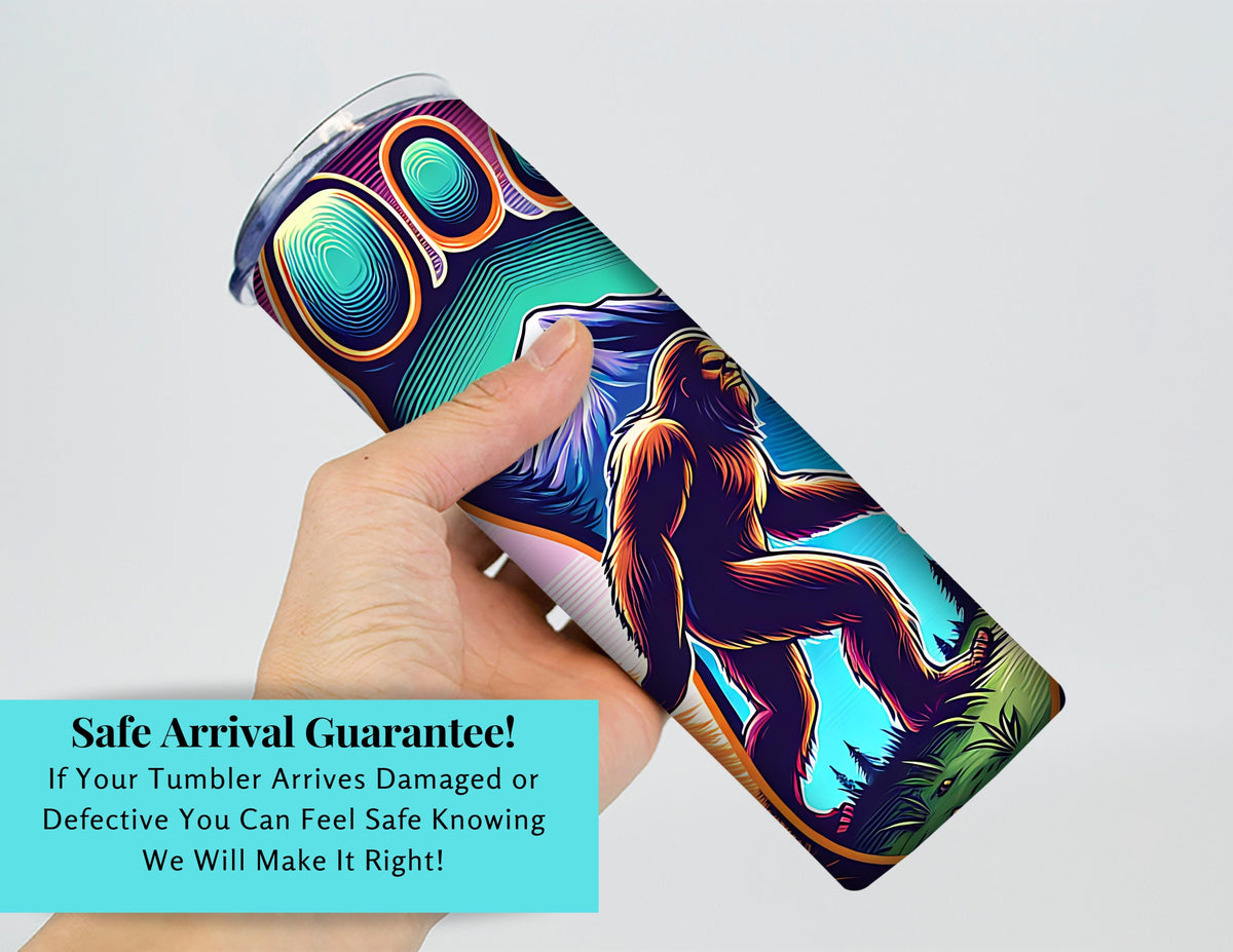 Sasquatch Bigfoot Footprint 20oz Tumbler, Sasquatch Tumbler, Bigfoot Tumbler, Camping Tumbler, Travel Tumbler