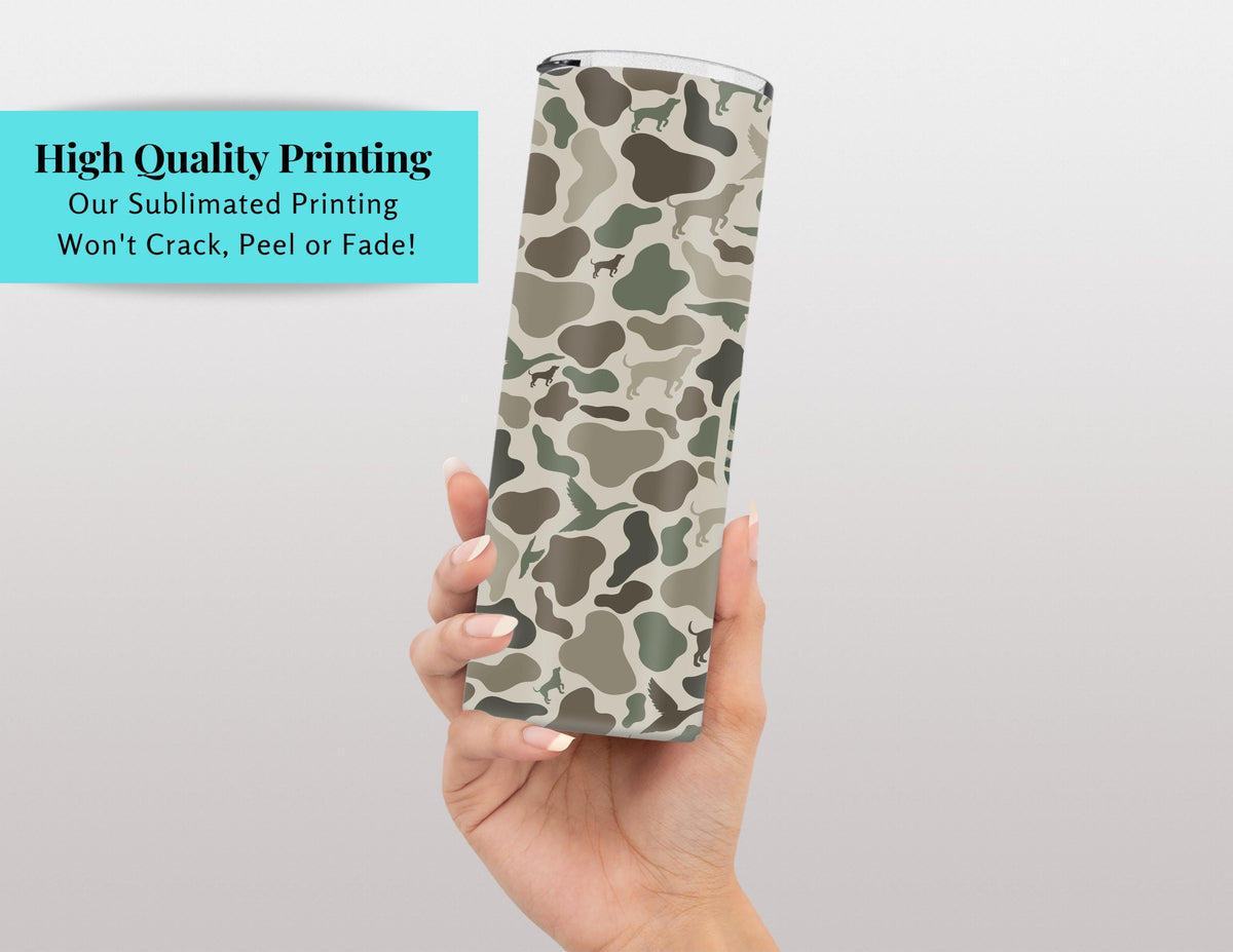 Camo Southern Vibes Tumbler Personalized, Duck Hunting Tumbling, Marsh Camo Tumbler, Duck Mug, 20oz Tumbler, Hunting Gift, Camo Gift, 20oz
