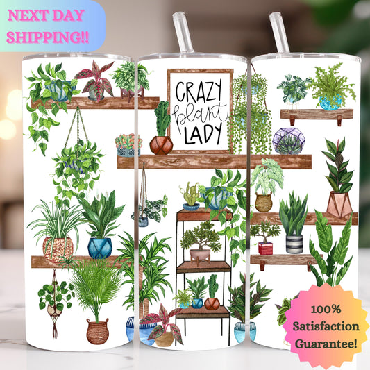 Crazy Plant Lady Tumbler, Horticulture Cup, Crazy Plant Lady Cup, Plant lady Tumbler, Tumbler With Plants, Plant Gift