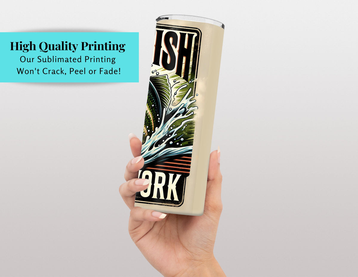 Born To Fish Forced To Work 20oz Tumbler, Bass Tumbler, Dad Gift, Fathers Day, Gifts For Dad, Step Dad, Custom Tumbler