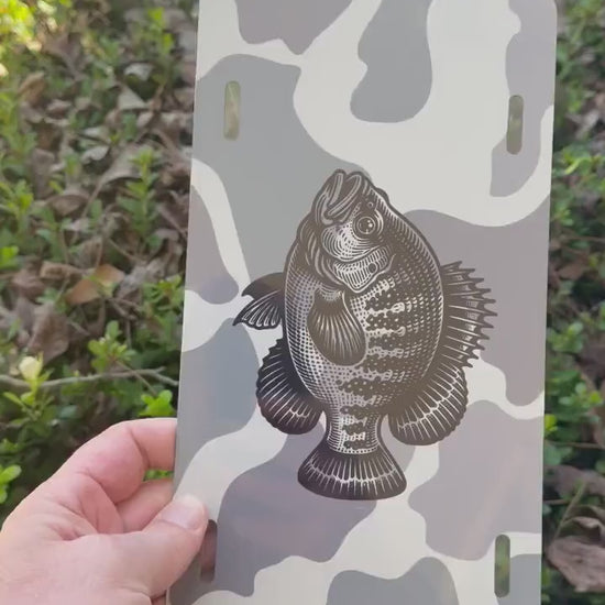 Camo Crappie License Plate | Fishing Vanity Tag | Country Truck Accessory | Crappie Fisherman Gift | Made in USA