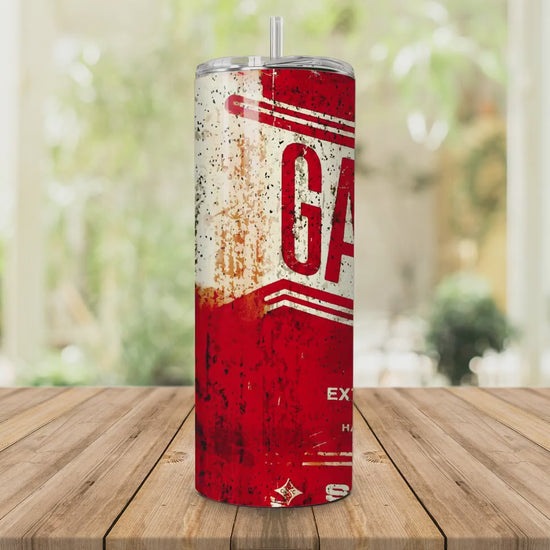 Vintage Gasoline Tumbler 20oz, Sublimated Tumbler Looks Like A Vintage Gas Can, Quality Guaranteed, Fast Shipping, Gas Can Tumbler