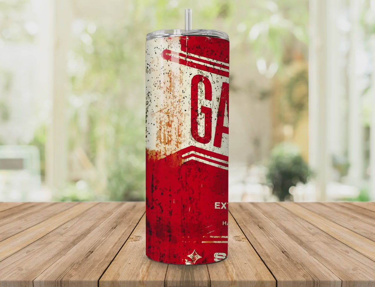 Vintage Gasoline Tumbler 20oz, Sublimated Tumbler Looks Like A Vintage Gas Can, Quality Guaranteed, Fast Shipping, Gas Can Tumbler