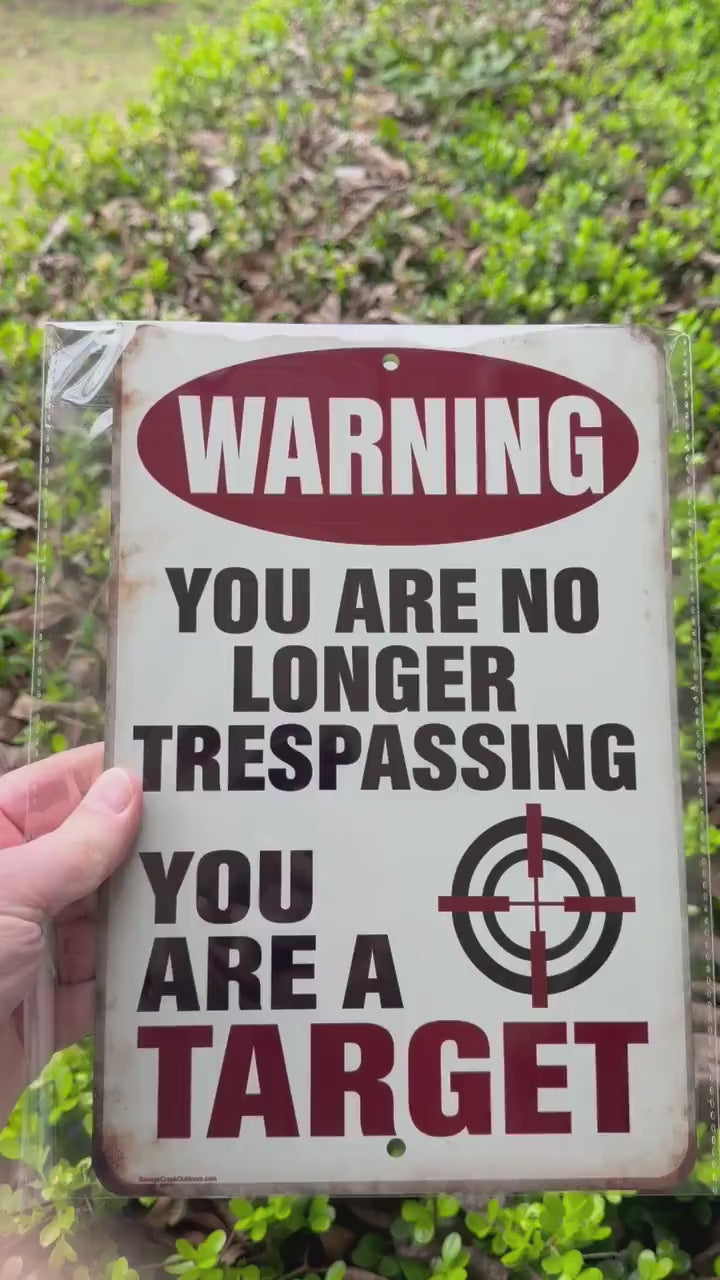 Funny Trespassing Sign, Funny Driveway Sign, Distressed Style Sign, 8x12 Aluminum Sign, UV Resistant Outdoor Sign, Yard Sign, Porch Sign