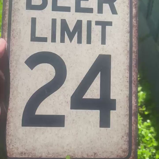 Rustic Beer Limit Metal Sign, Funny Beer Sign, Vintage Drinking Sign, Rustic Font 8x12 Aluminum Road Sign, UV Resistant Outdoor Sign 12x18